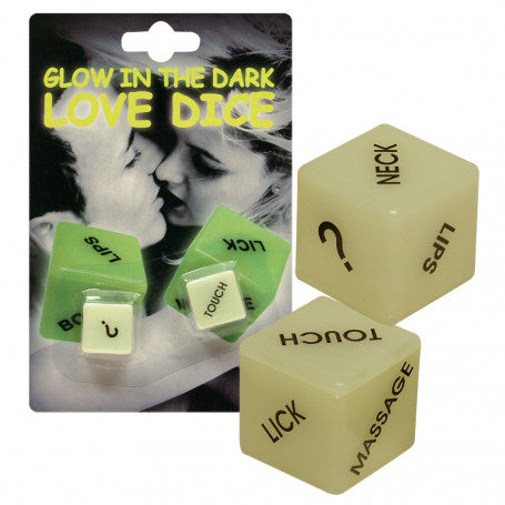 DADI DELL' AMORE DICE "GLOW-IN-THE-DARK"